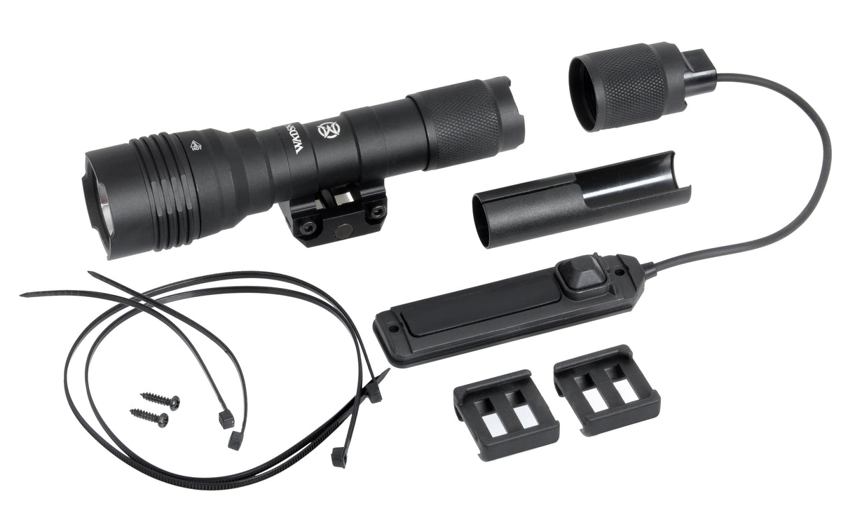 Big riffel flashlight 550lm - Sort
