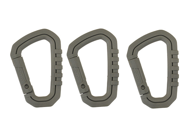 Nylon carabiner Set - FOLIAGE GREEN -3pcs