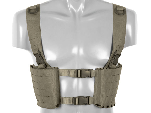 Chest Rig with Two Pouches for 6 AR / AK Magazines, Laser Cut
