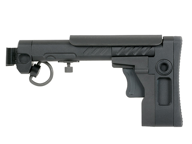 AK russisk telescopic foldable kolbe - Sort