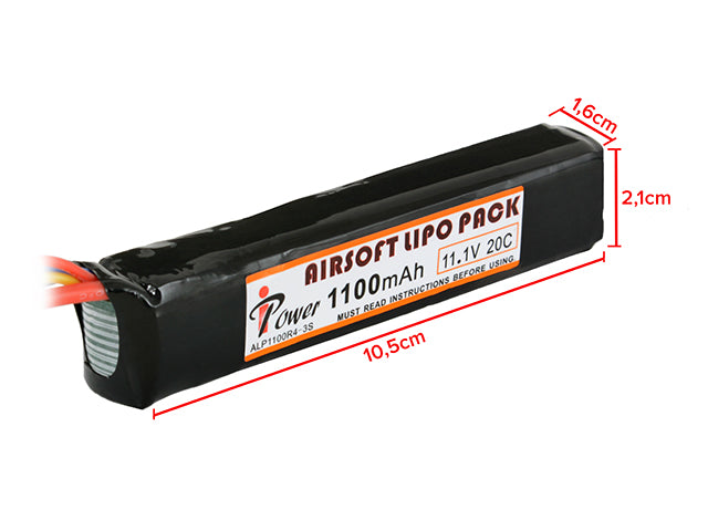 Batteri LiPo 1100mAh 11,1V 20C - Deans