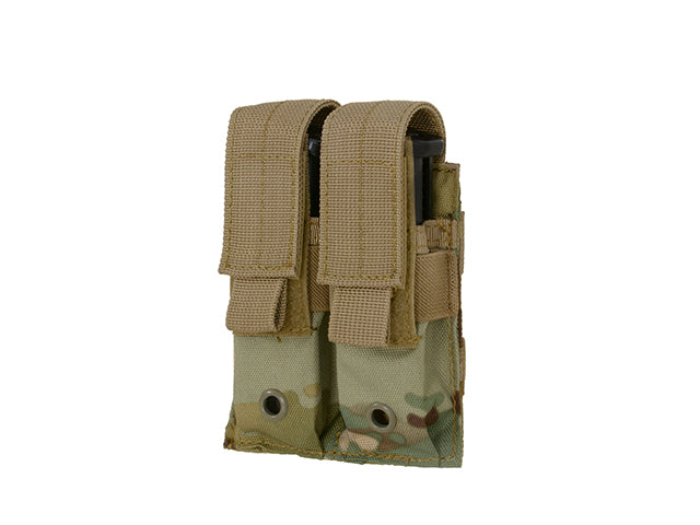 Double pouch for pistol magazines - multicamo