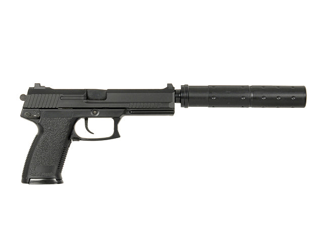 SOCOM pistol replica med lyddæmper (Grøn Gas version)