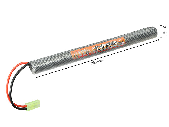 Batteri NiMH 1600mAh 9,6V - stick type