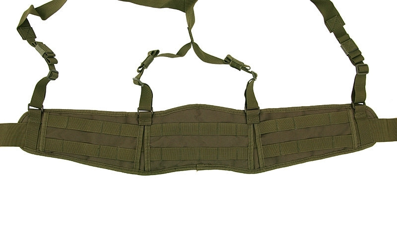 Padded patrol belt with suspenders