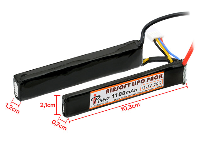 Batteri LiPo 1100mAh 11,1V 20C - Deans