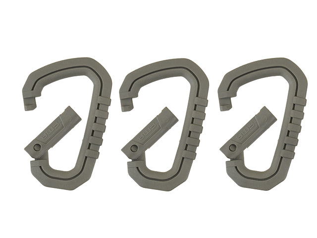 Nylon carabiner Set - FOLIAGE GREEN -3pcs
