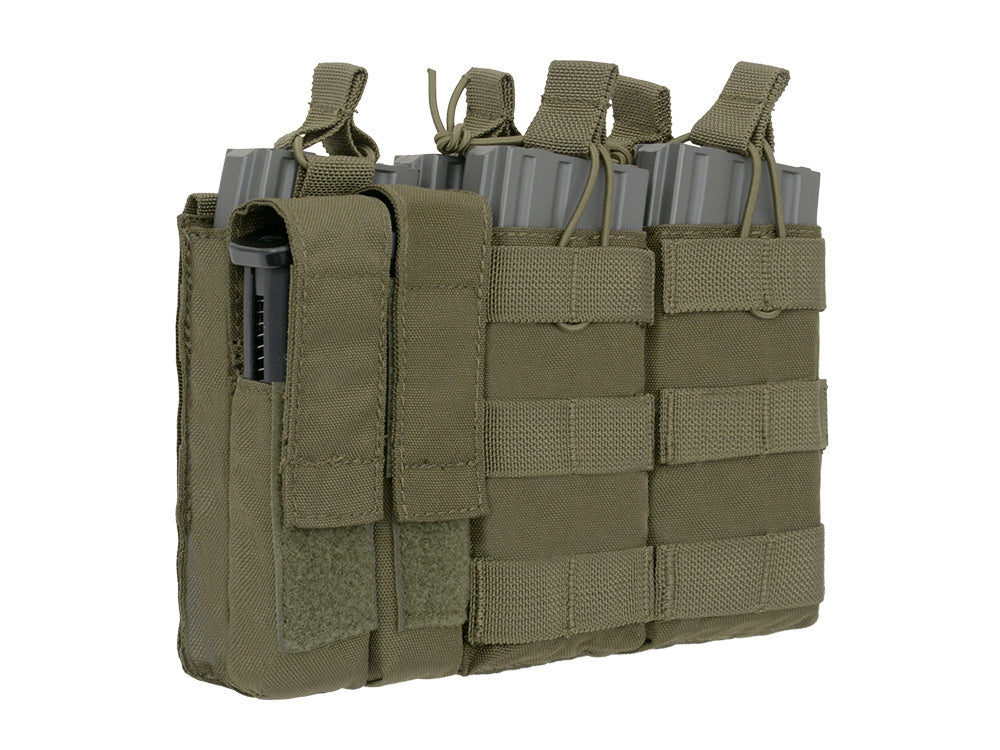 Triple 5.56 Mag/Pistol Pouch Panel (5 plus 2)