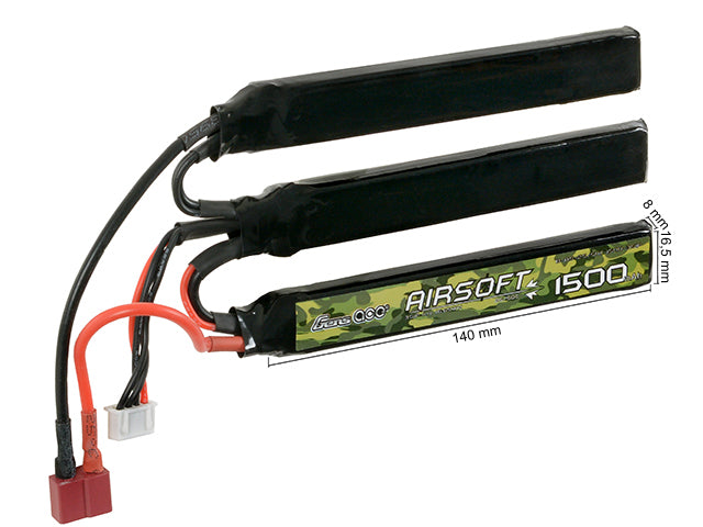 Gens Ace 25C 1500mAh 3S1P 11.1V Airsoft LiPo Batteri T-Plug