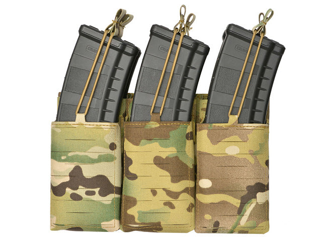 Laser-Cut Panel with 6 AR15/AK Magazine Pouches - Multicamo