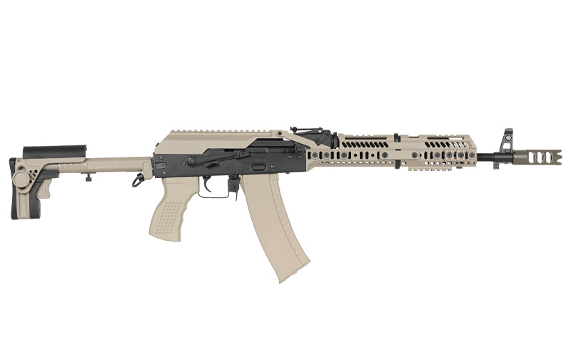 CM.113A AK-74 Taktisk Riffel Replica med Eshooter ETU, GEN-2 - Tan