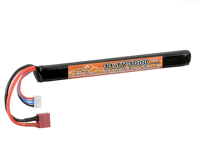 Batteri LiPo 1000mAh 11,1V 20/40C - T-stik