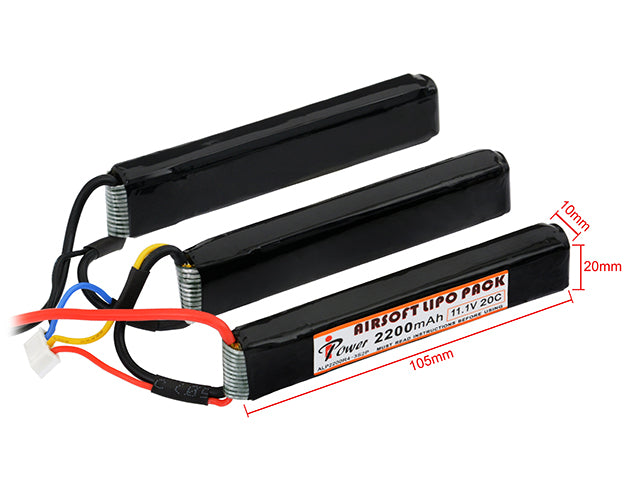 Batteri LiPo 2200mAh 11,1V 20C - Deans