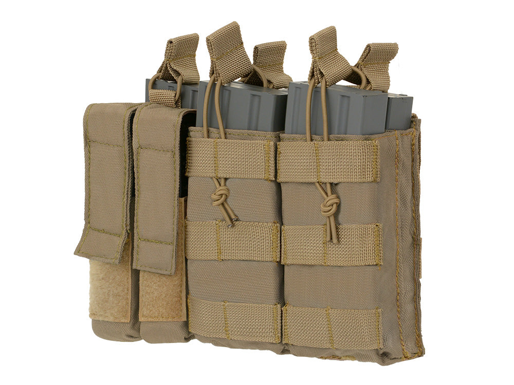 Triple 5.56 Mag/Pistol Pouch Panel (5 plus 2)
