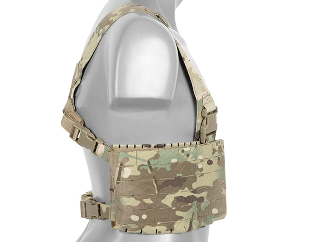 Chest Rig with Two Pouches for 6 AR / AK Magazines, Laser Cut - Multicamo