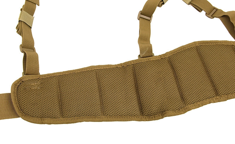 Padded patrol belt with suspenders - multicamo