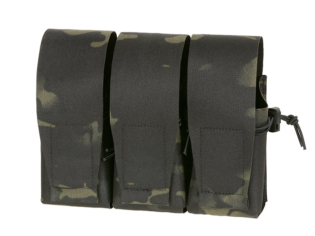 Triple Pouch for 6 AR15 Magazines, Laser Cut - Multicamo Black
