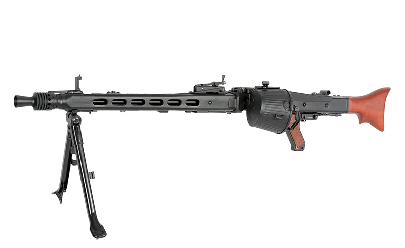 MG42 helmetal AEG maskingevær Replica - ægte træ