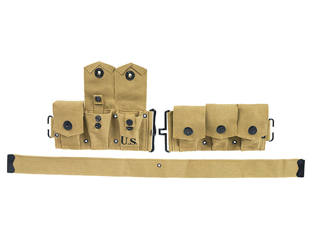 US WW2 M1 Garand Riffel 6-pouches Cartridge Bælte