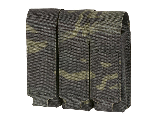 Triple Laser-Cut Pistol Magazine Pouch with Flap - MB