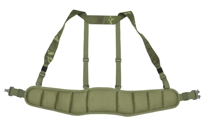 Patrol Tactical Belt with Suspenders MOLLE, Laser Cut - Multicamo Tropic