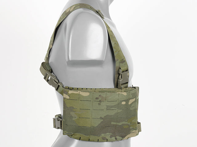 Chest Rig with Two Pouches for 6 AR / AK Magazines, Laser Cut - Multicamo Tropic