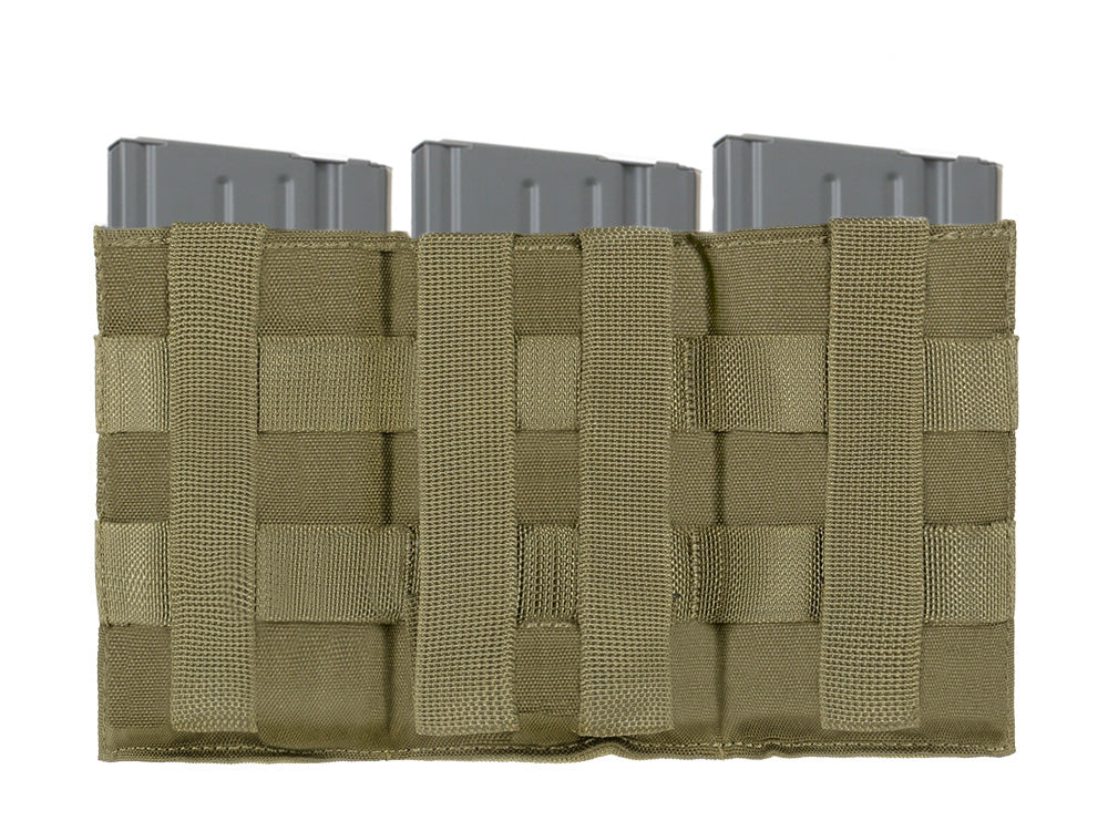 Elastic Triple SR25/M14/SCAR-H Magazine Pouch - Olive