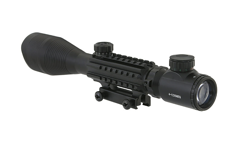 4-12x50EG Riflescope w/ Integrated Mount - Black