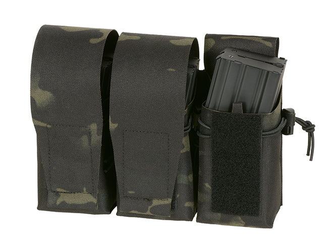 Triple Pouch for 6 AR15 Magazines, Laser Cut - Multicamo Black