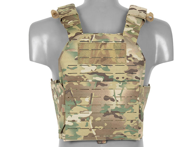 QRF Plate Carrier Laser-Cut Buckle Up with AR15/AK Magazine Pouch - Multicamo