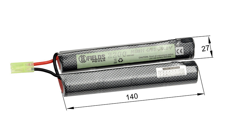 Battery VB-NiMH 4/5SC 9.6V 2200mAh - SF large type