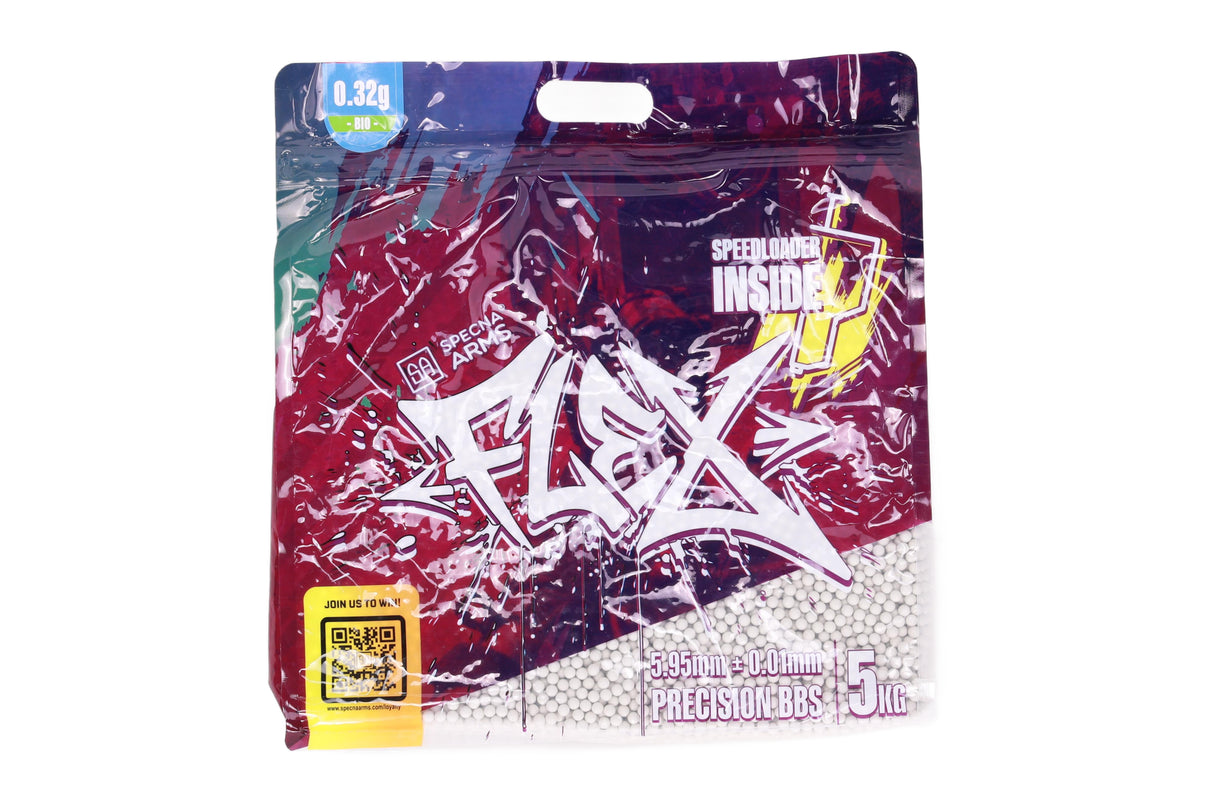 Specna Arms FLEX 0.32g BIO precision BBs, 5 kg + speed loader