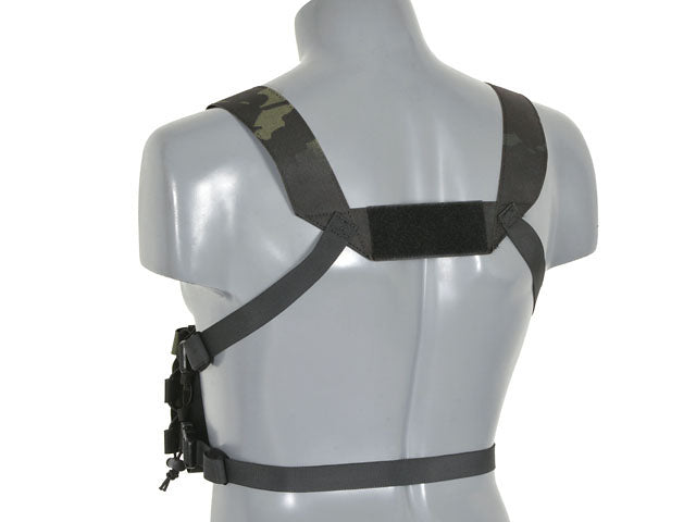 Chest Rig COMPACT - Buckle-up, MOLLE Laser Cut - Multicamo Black