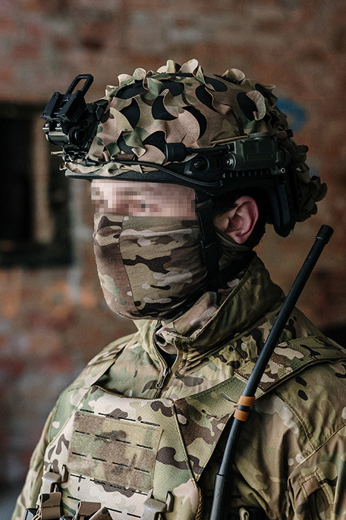 3D Laser-Cut Camouflage Cover for High-Cut Helmet - Multicamo