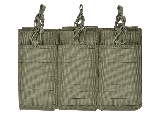 Laser Cut Panel with Pouches for 6 AR15 / AK Magazines - Ranger Green