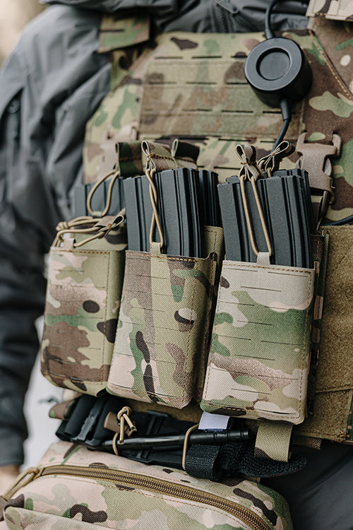Panel Buckle Up Laser-Cut for 6 AR15/AK Magazines - Multicamo