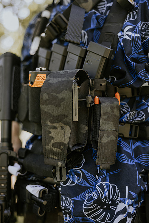 Laser Cut 40 mm hand grenade pouch - Multicamo Black