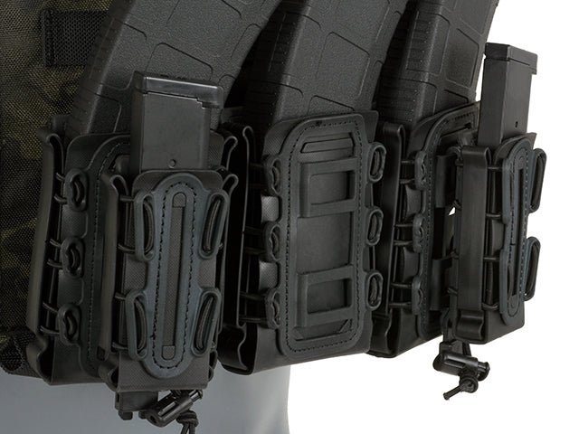 Soft Shell Rifle 5,56 Mag Pouch with MOLLE Clips - Black