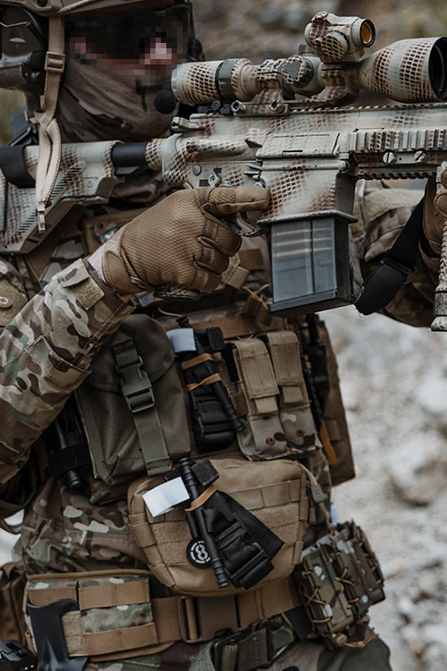 Double pouch for pistol magazines - multicamo