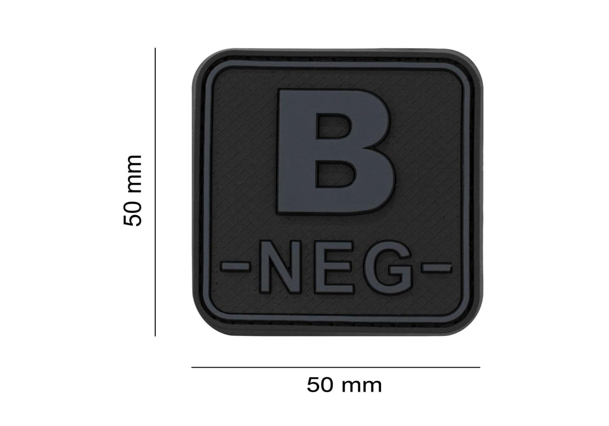 JTG Bloodtype Square gummipatch B Neg