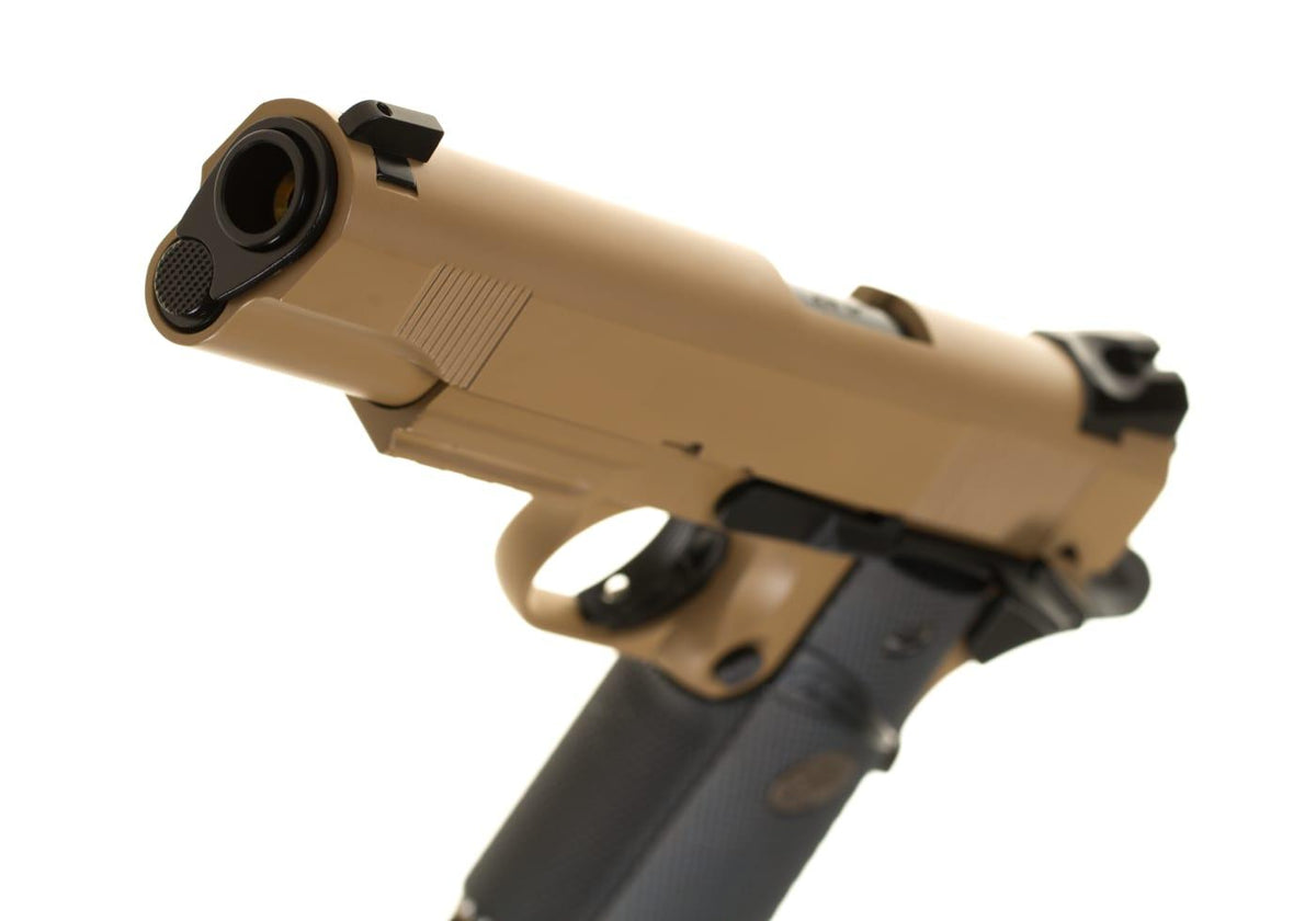 KJ Works M1911 MEU Full Metal Tan Co2 - Desert