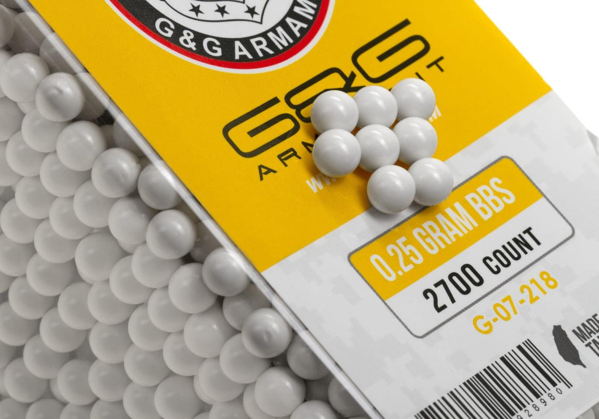 G&G 0.25g Perfect BBs 2700rds - Hvid