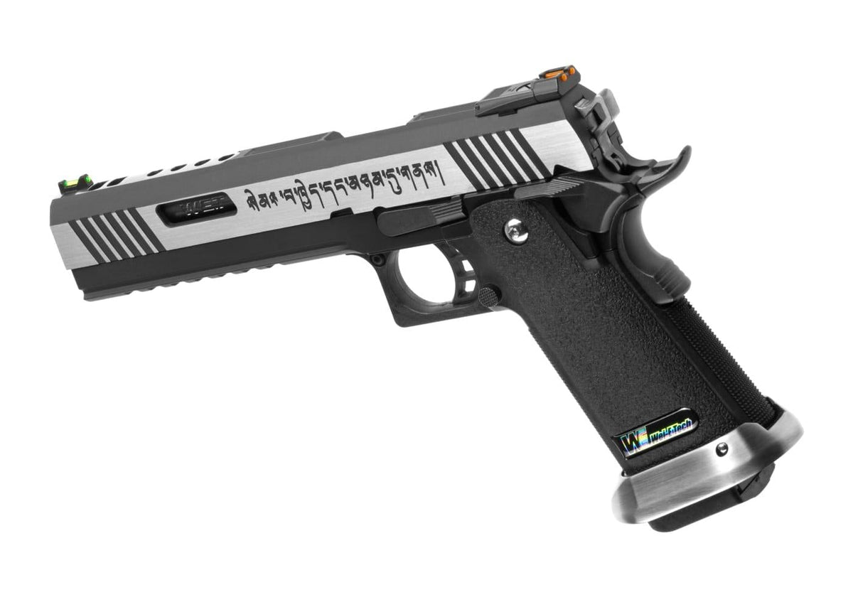 WE Hi-Capa 6 Force A Silver Barrel Full Metal GBB - Dual Tone