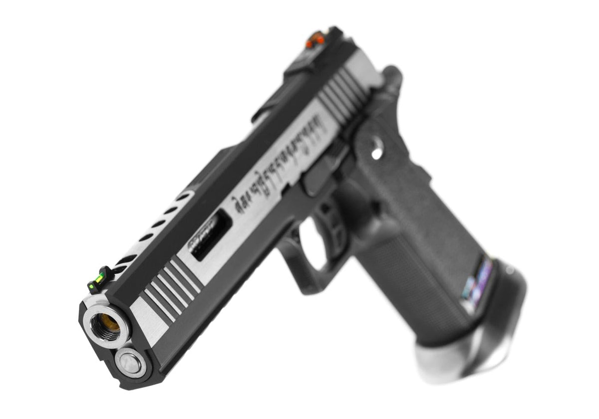 WE Hi-Capa 6 Force A Silver Barrel Full Metal GBB - Dual Tone