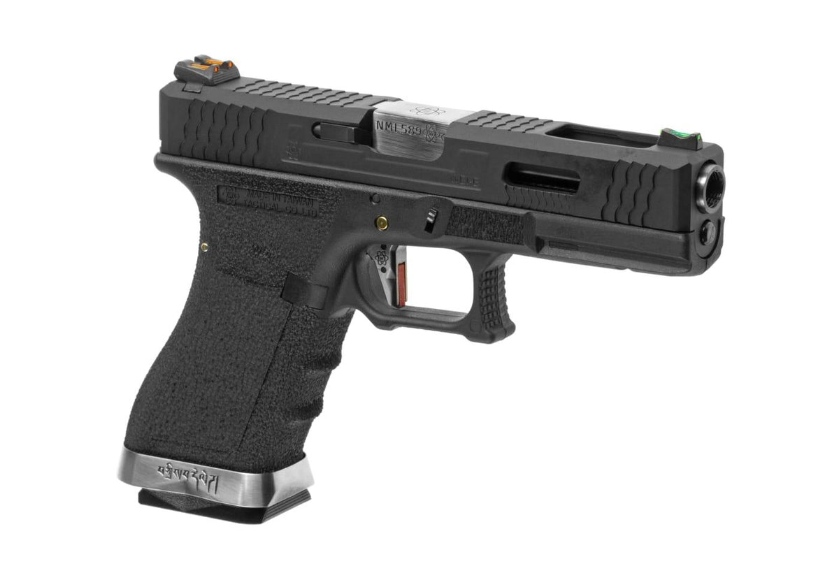 WE G-Force 17 BK Silver Barrel Metal Version GBB - Desert