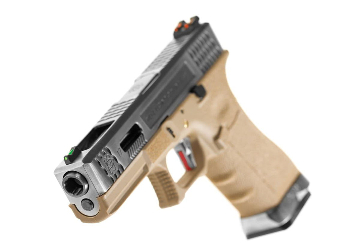 WE G-Force 17 SV Silver Barrel Metal Version GBB - Desert