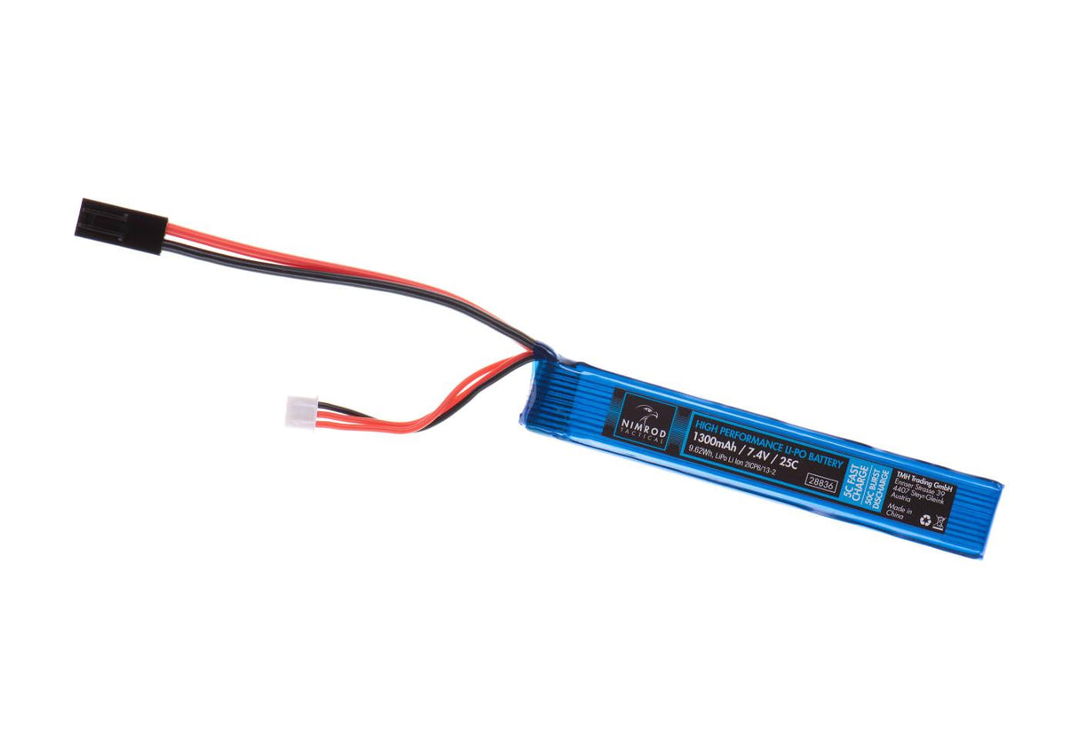 Nimrod LiPo 7.4V 1300mAh 25C Stock Tube Type