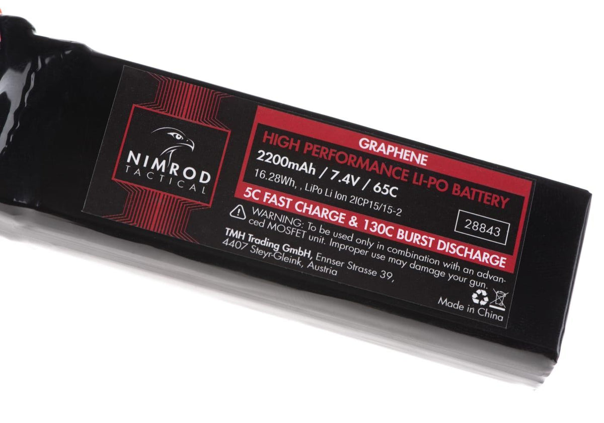 Nimrod Lipo 7.4V 2200mAh 65C Graphene Stor Type T-Plug