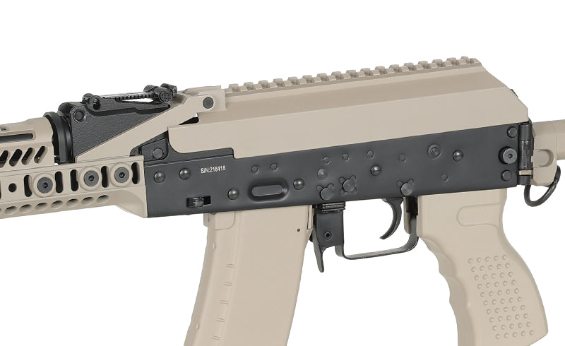 CM.113A AK-74 Taktisk Riffel Replica med Eshooter ETU, GEN-2 - Tan