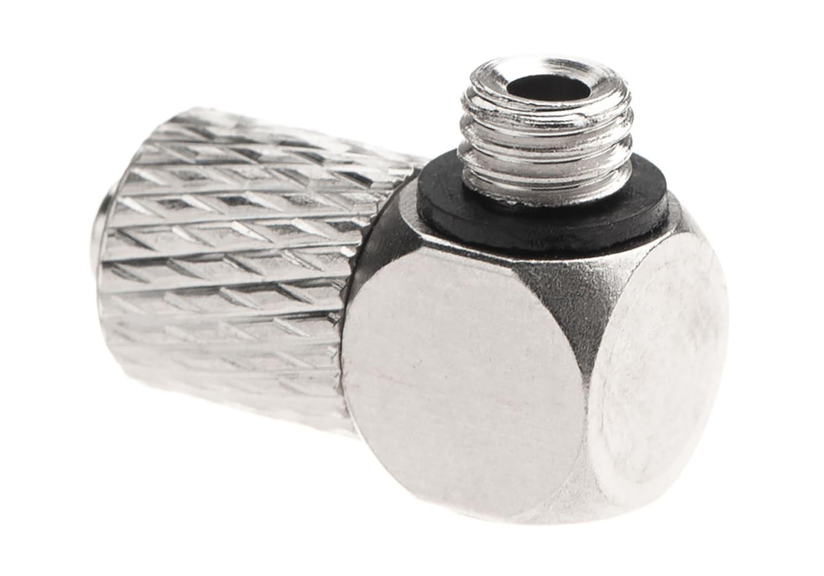 EpeS HPA 6mm Hose Coupling med Screwed Catch 90 Degree - Outer M5 Thread